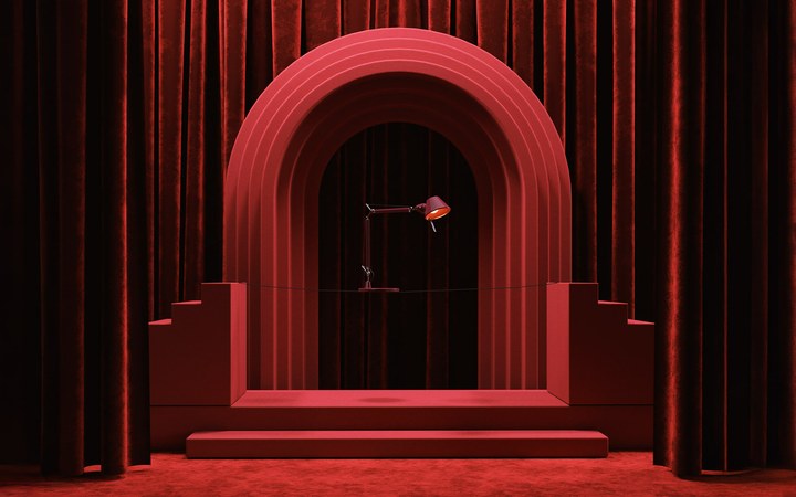 Tolomeo Micro Table Lamp - Ruby Red Collection by Artemide Table Lamps